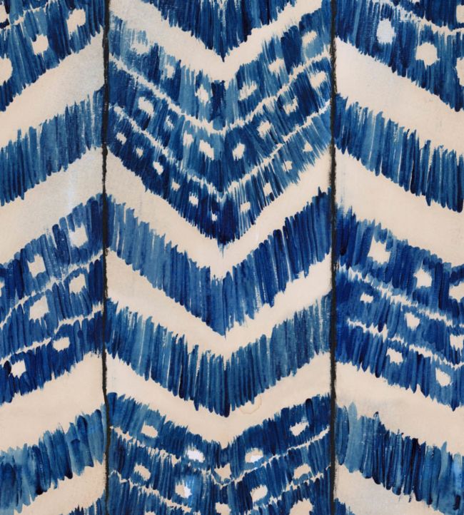 Turkish Ikat Wallpaper - Blue