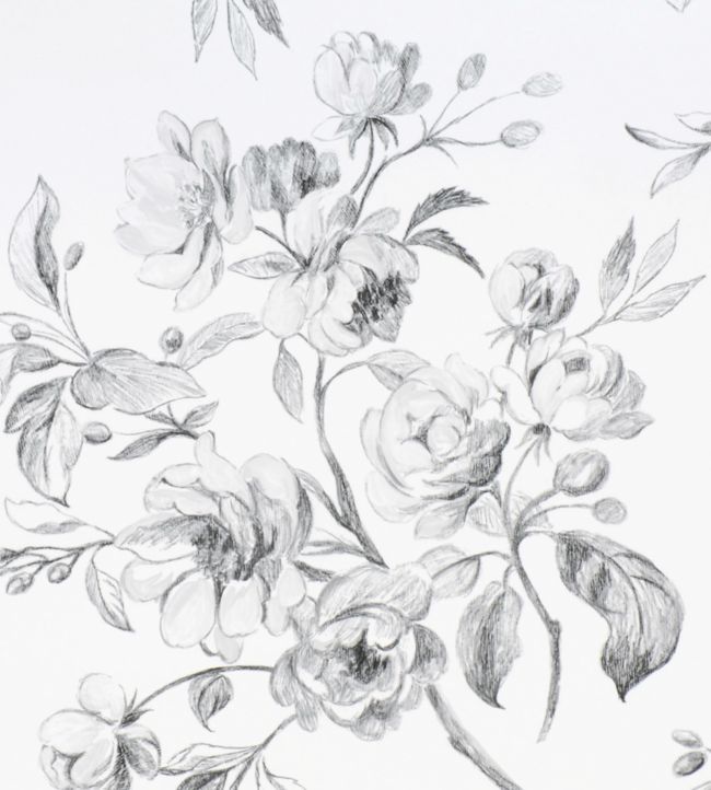 Watelet Wallpaper - Black And White - P540/01 - Designers Guild