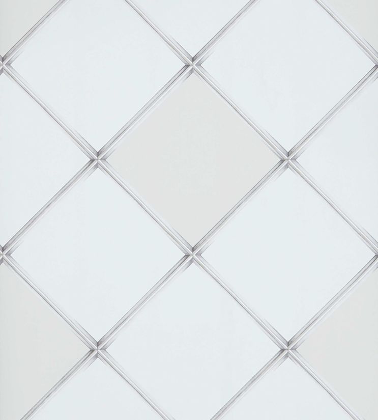 Palm House Trellis Wallpaper - Silver