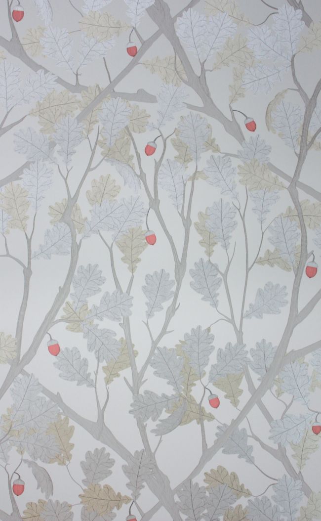 Feuille De Chene Wallpaper - Silver