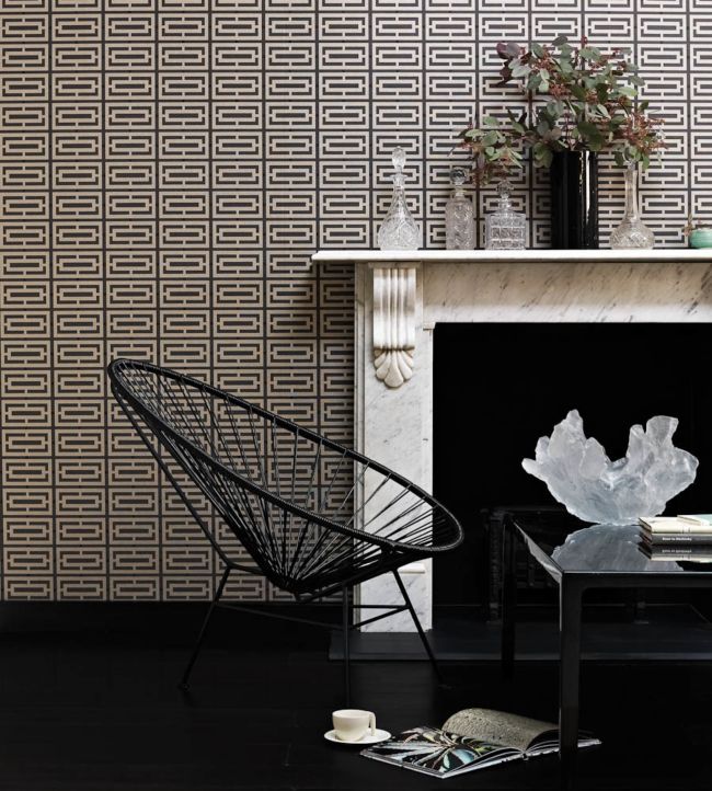 Kikko Trellis Vinyl Room Wallpaper 2 - Gray