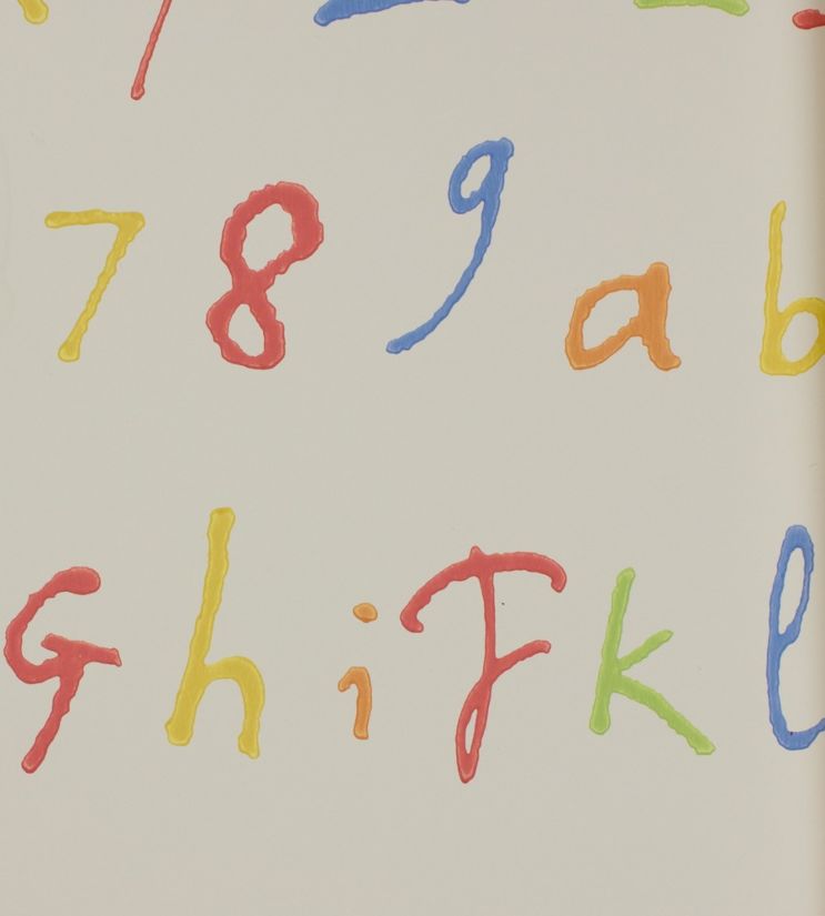 Quentins ABC Nursey Wallpaper - Gray