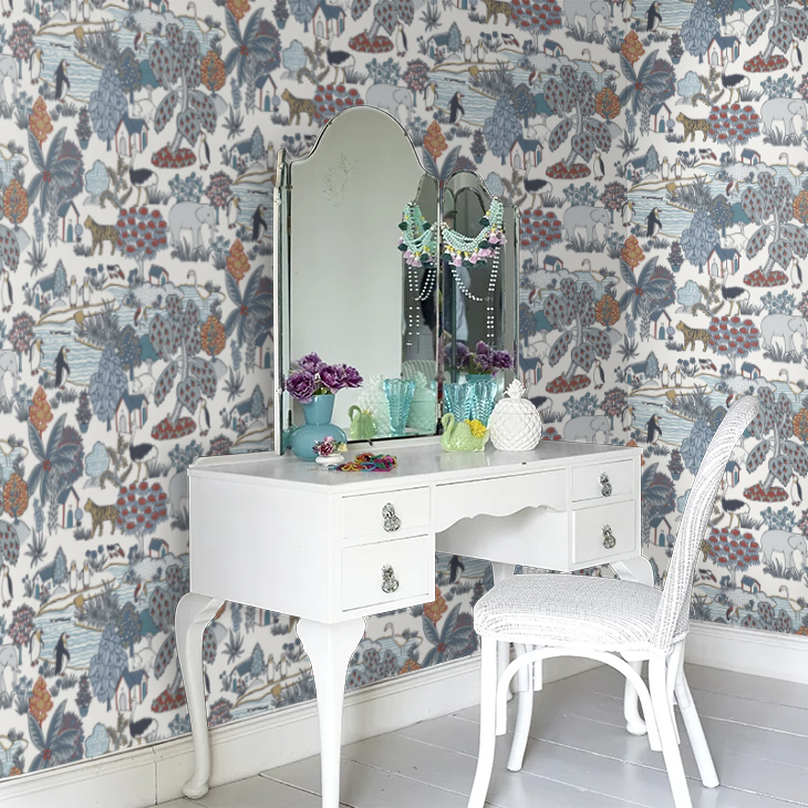 0231ANBASSO - Animal Kingdom Wallpaper - Bassoon - Little Greene