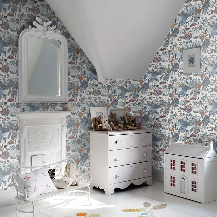 0231ANBASSO - Animal Kingdom Wallpaper - Bassoon - Little Greene