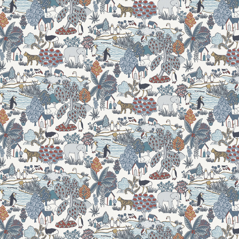 0231ANBASSO - Animal Kingdom Wallpaper - Bassoon - Little Greene
