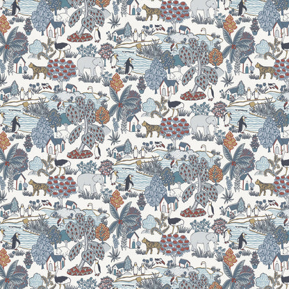 0231ANBASSO - Animal Kingdom Wallpaper - Bassoon - Little Greene