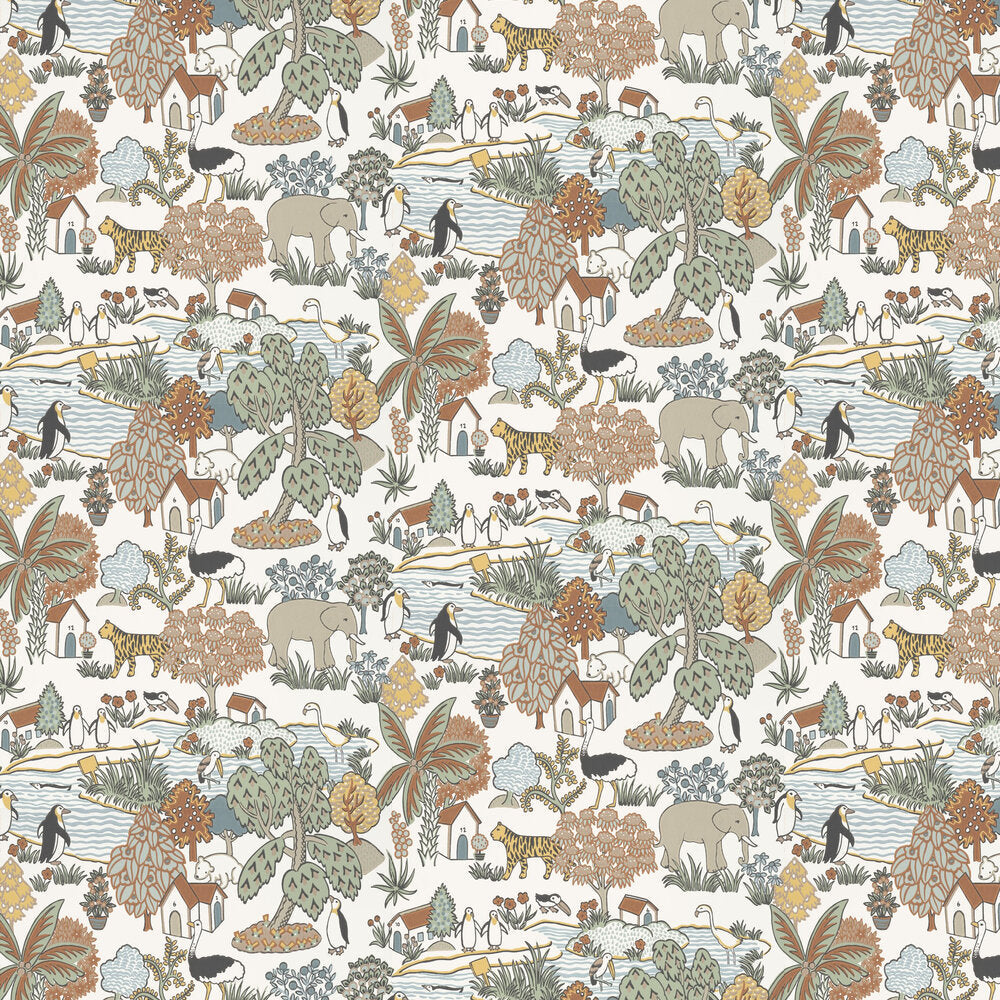 0231ANPEAZZ - Animal Kingdom Wallpaper - Pea - Little Greene