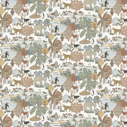 0231ANPEAZZ - Animal Kingdom Wallpaper - Pea - Little Greene