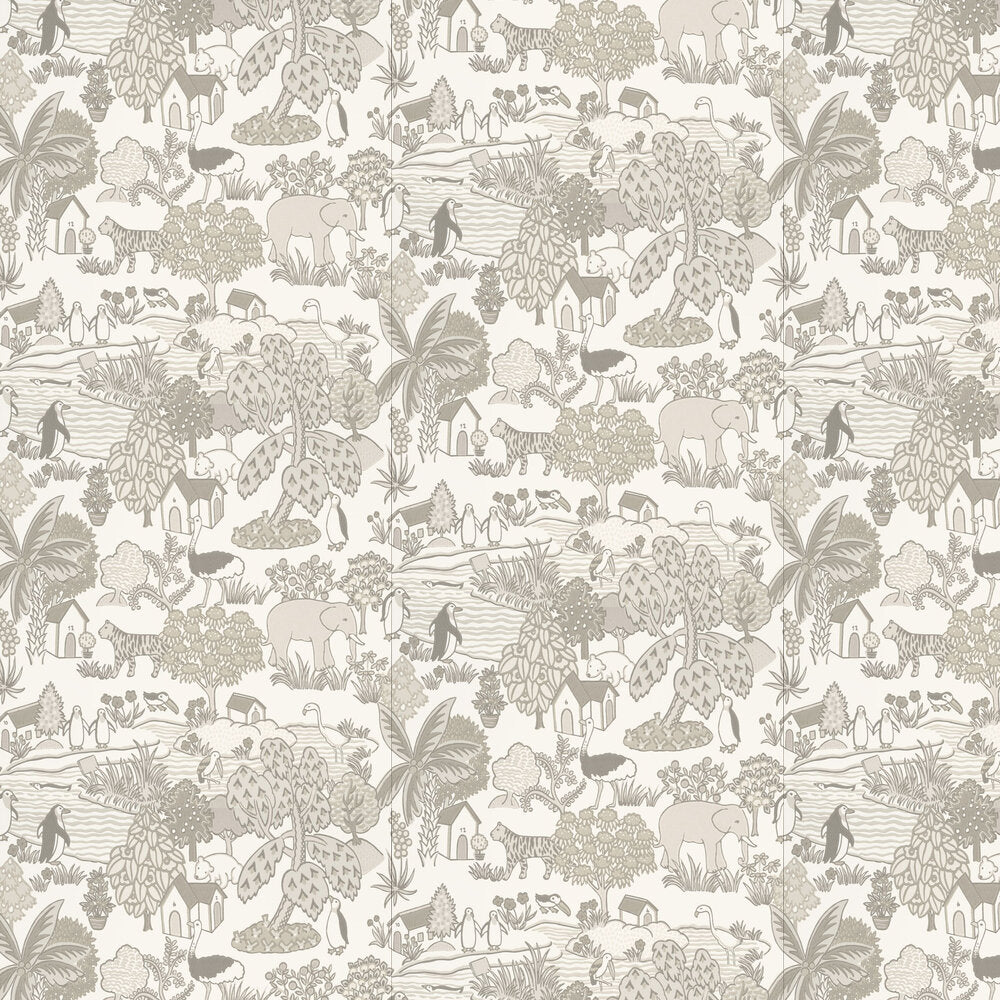0231ANPORTL - Animal Kingdom Wallpaper - Portland Stone - Little Greene