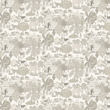 0231ANPORTL - Animal Kingdom Wallpaper - Portland Stone - Little Greene