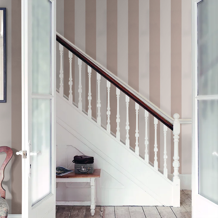 0231BSMASQU - Broad Stripe Wallpaper - Masquerade - Little Greene
