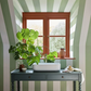 0231BSPEAGR - Broad Stripe Wallpaper - Pea Green - Little Greene