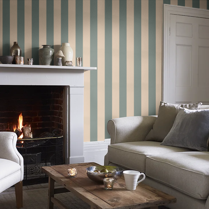 0231BSPLEAT - Broad Stripe Wallpaper - Pleat - Little Greene