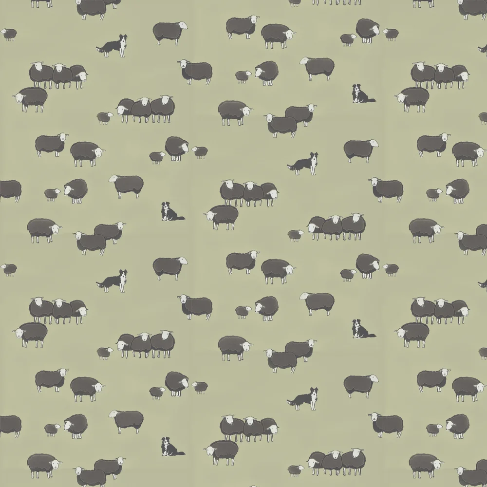 0231NIKITCH - Nip & Lassie Wallpaper - Kitchen Green - Little Greene
