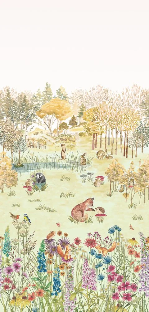 0231POHARVE - Potter's Woodland Wallpaper Mural - Harvest - Little Greene