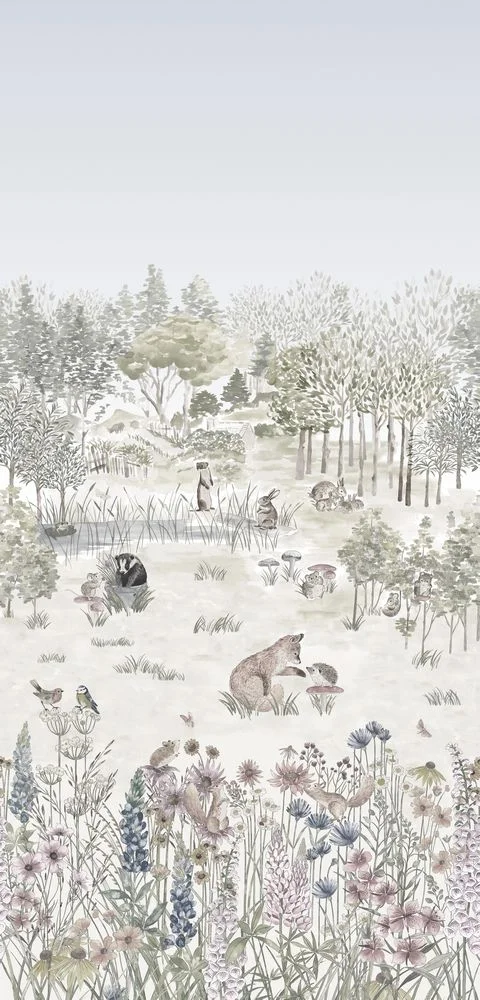 0231POSOLST - Potter's Woodland Wallpaper Mural - Solstice - Little Greene