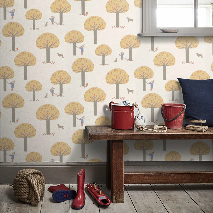 0231ROLIGH6 - Rodney Street Wallpaper - Light Gold - Little Greene