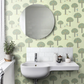 0231ROPEAGR - Rodney Street Wallpaper - Pea Green - Little Greene