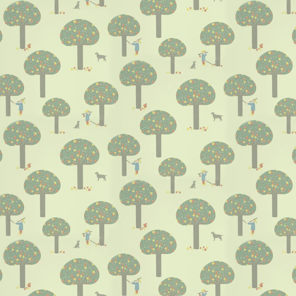 0231ROPEAGR - Rodney Street Wallpaper - Pea Green - Little Greene