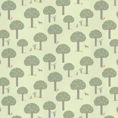 0231ROPEAGR - Rodney Street Wallpaper - Pea Green - Little Greene