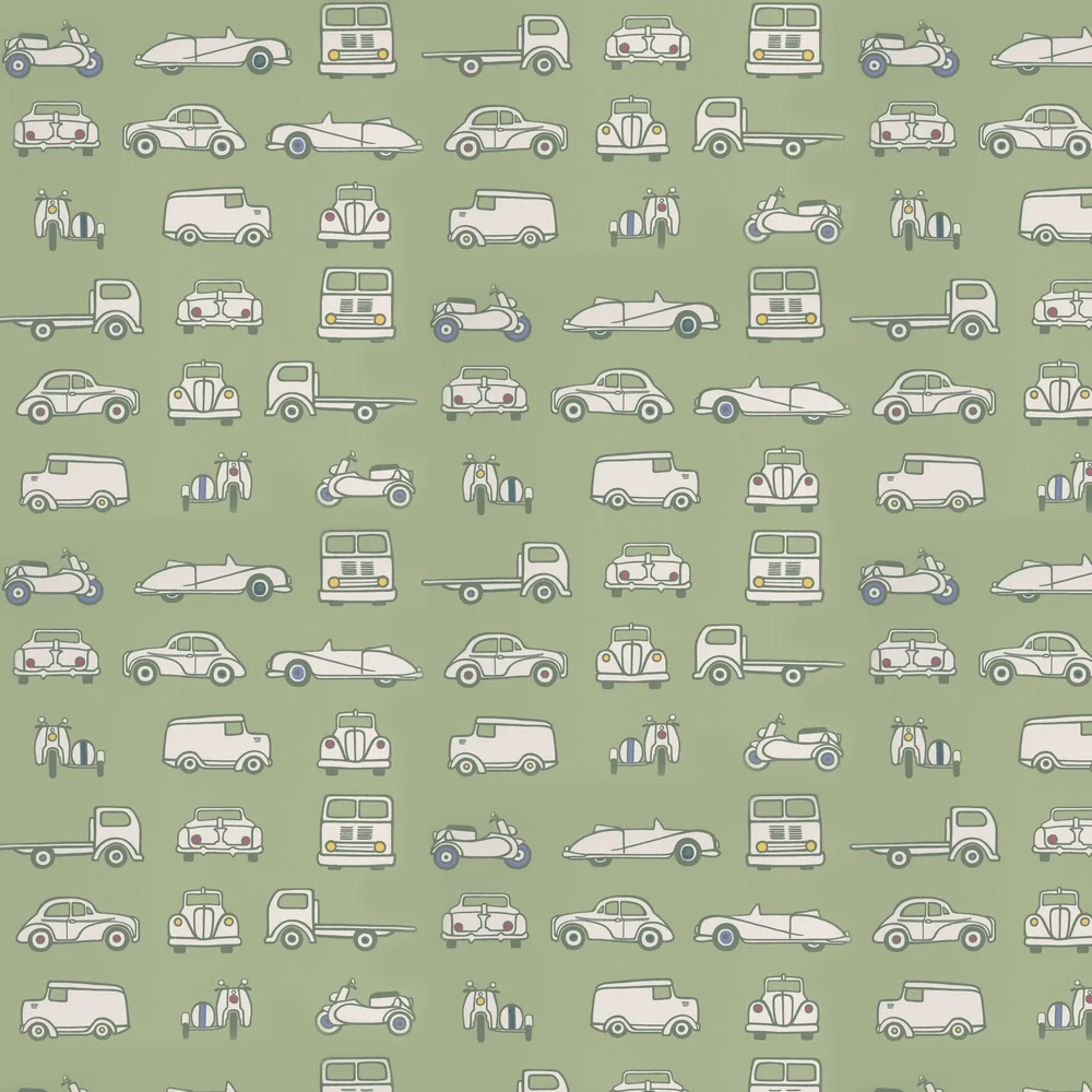 0231RTPEAGR - Road Trip Wallpaper - Pea Green - Little Greene