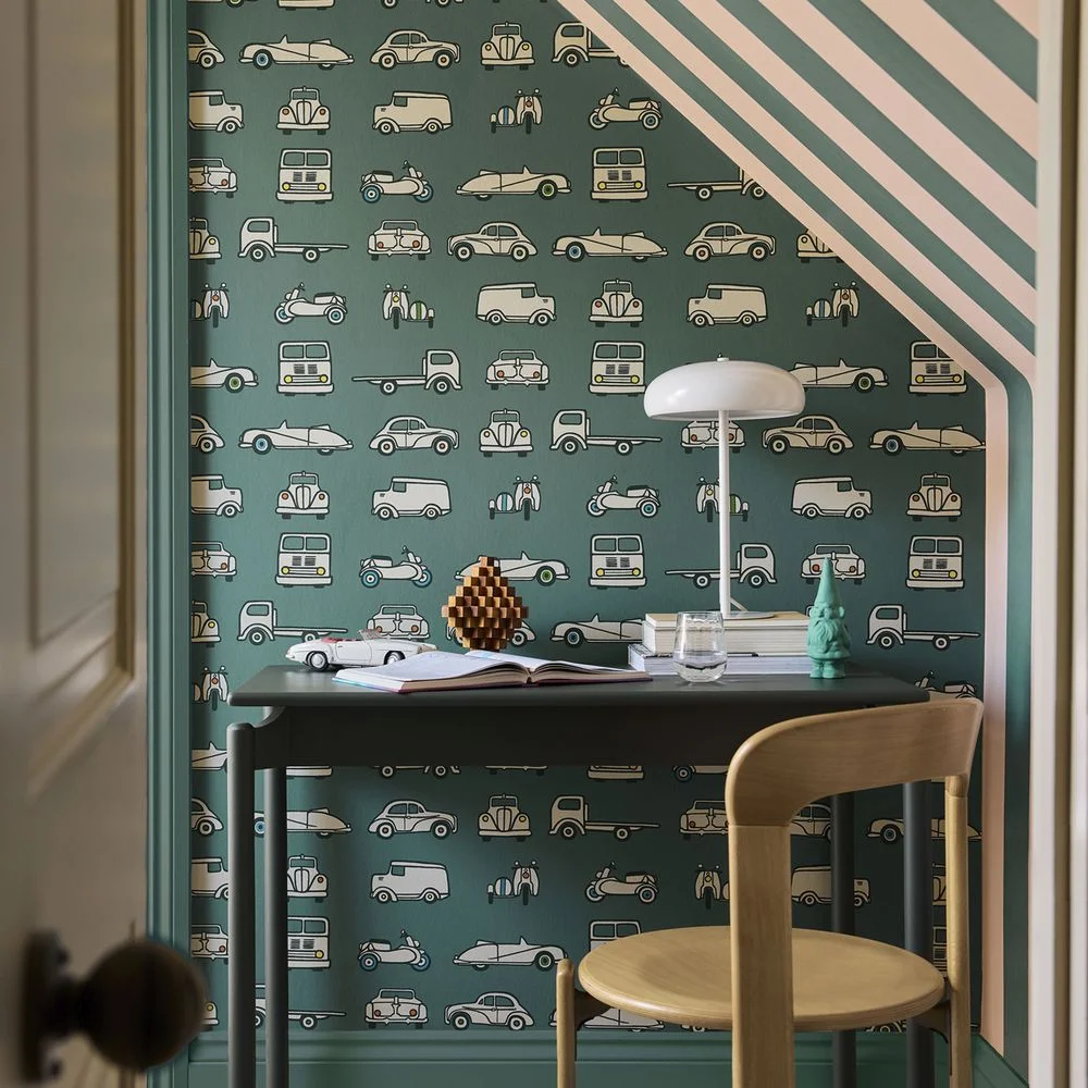 0231RTPLEAT - Road Trip Wallpaper - Pleat - Little Greene