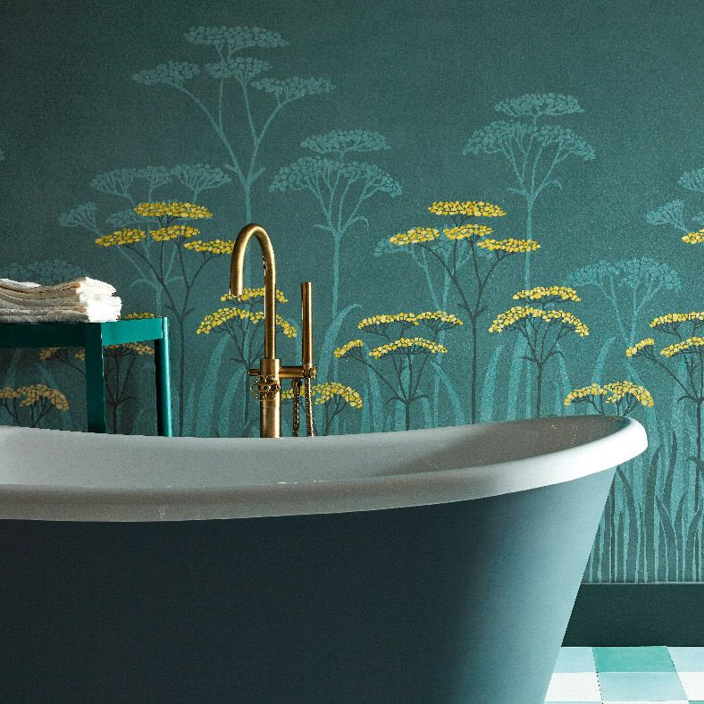 0245ACAUROR - Achillea Wallpaper Mural - Aurora - Little Greene