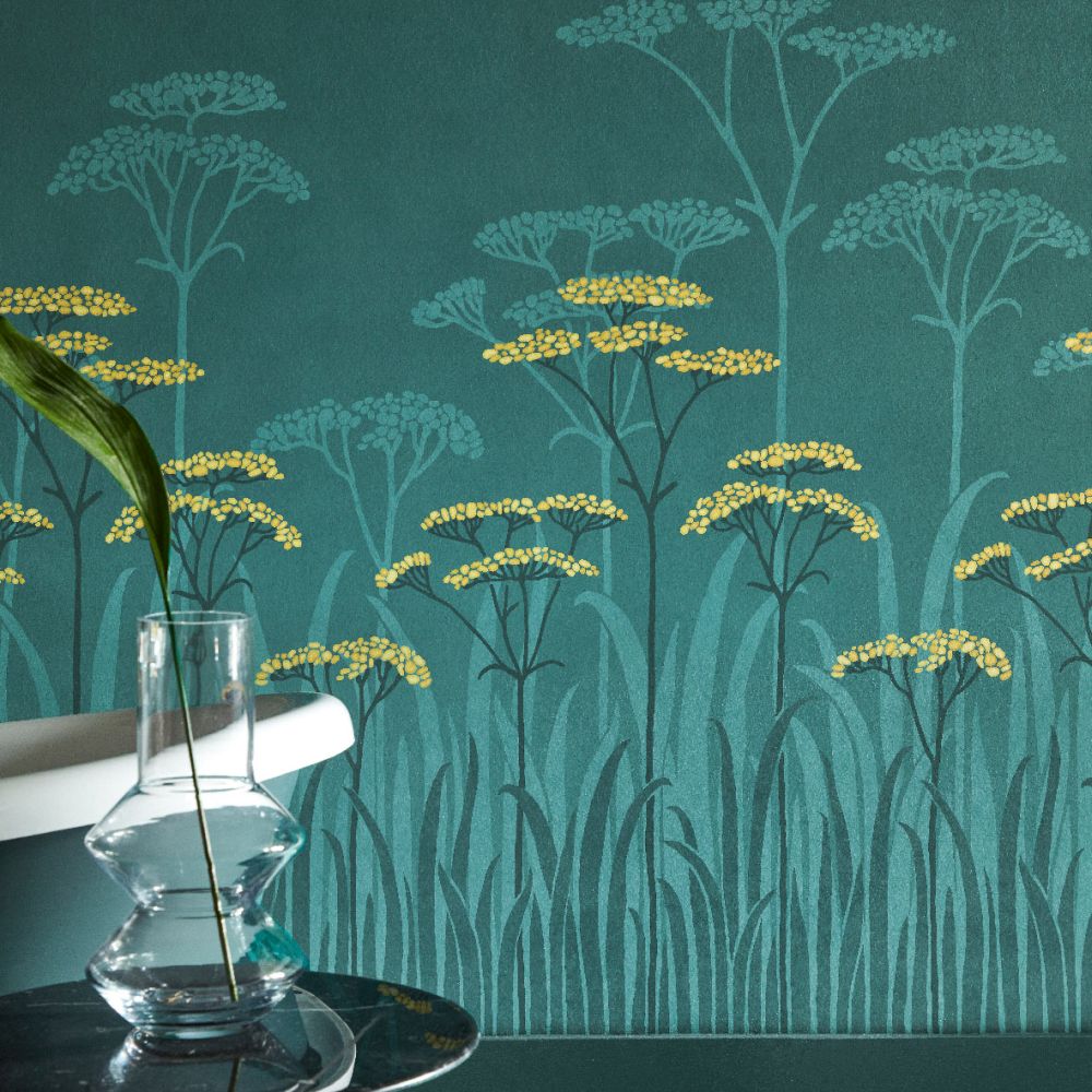 0245ACAUROR - Achillea Wallpaper Mural - Aurora - Little Greene