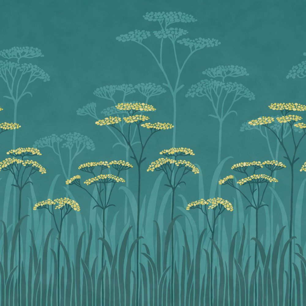 0245ACAUROR - Achillea Wallpaper Mural - Aurora - Little Greene