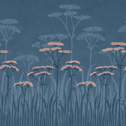 0245ACNIGHT - Achillea Wallpaper Mural - Nighttide - Little Greene