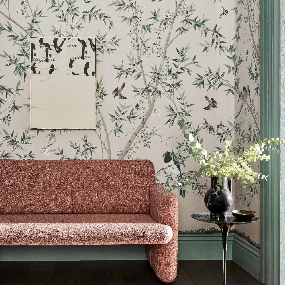 0245BSOYSTE - Belton Scenic - 3 panels Wallpaper Mural - Oyster - Little Greene