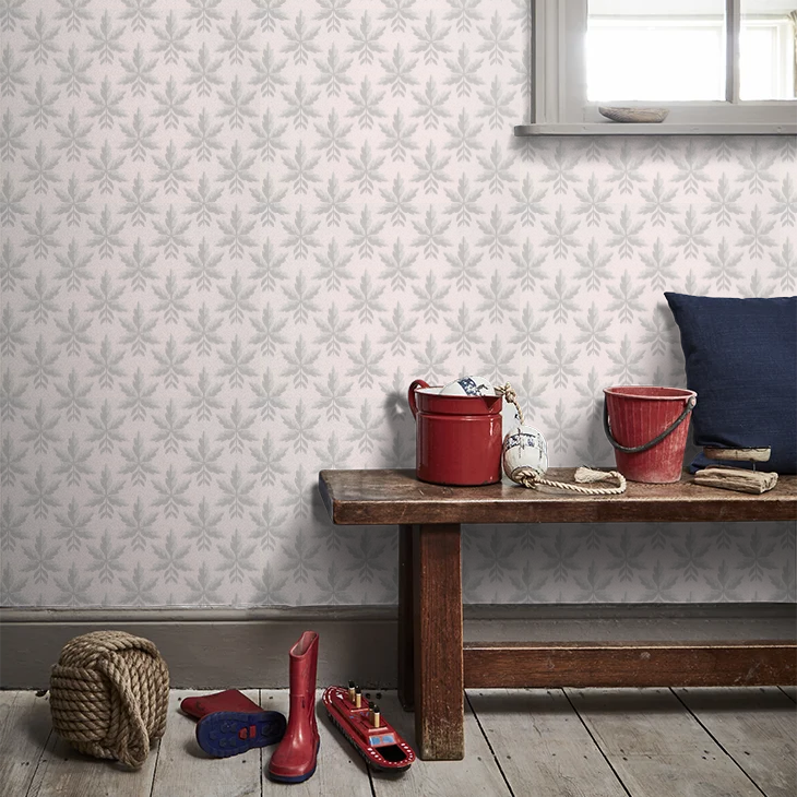 0245CLPUCEZ - Clutterbuck Wallpaper - Puce - Little Greene