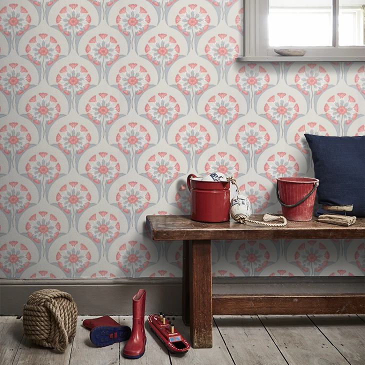0245HEBONEC - Hencroft Wallpaper - Bone China - Little Greene
