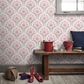 0245HEPINKP - Hencroft Wallpaper - Pink Primula - Little Greene