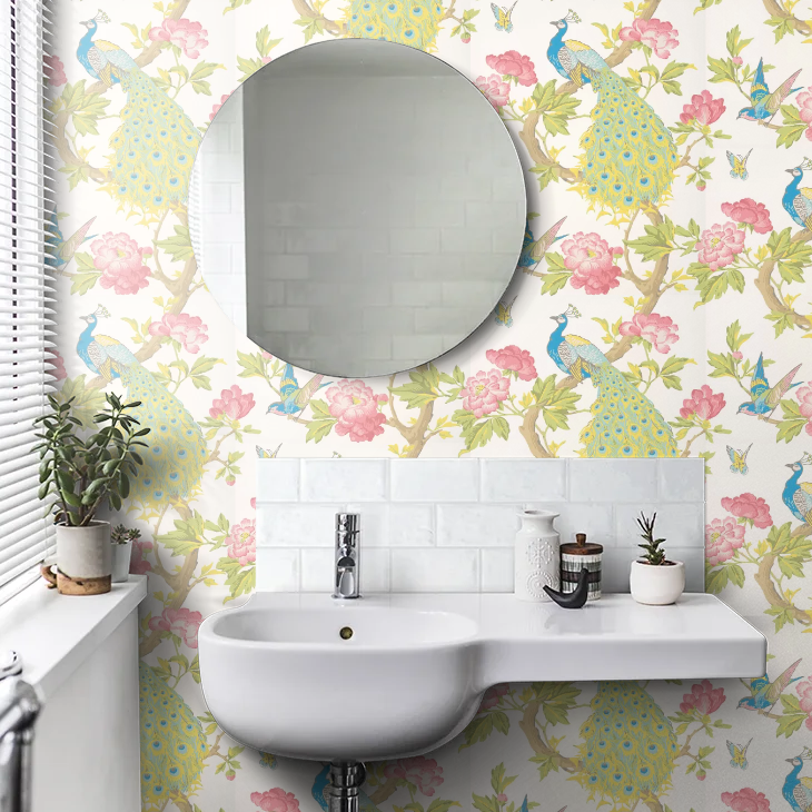 0245PABLANC - Pavona Wallpaper - Blanche - Little Greene