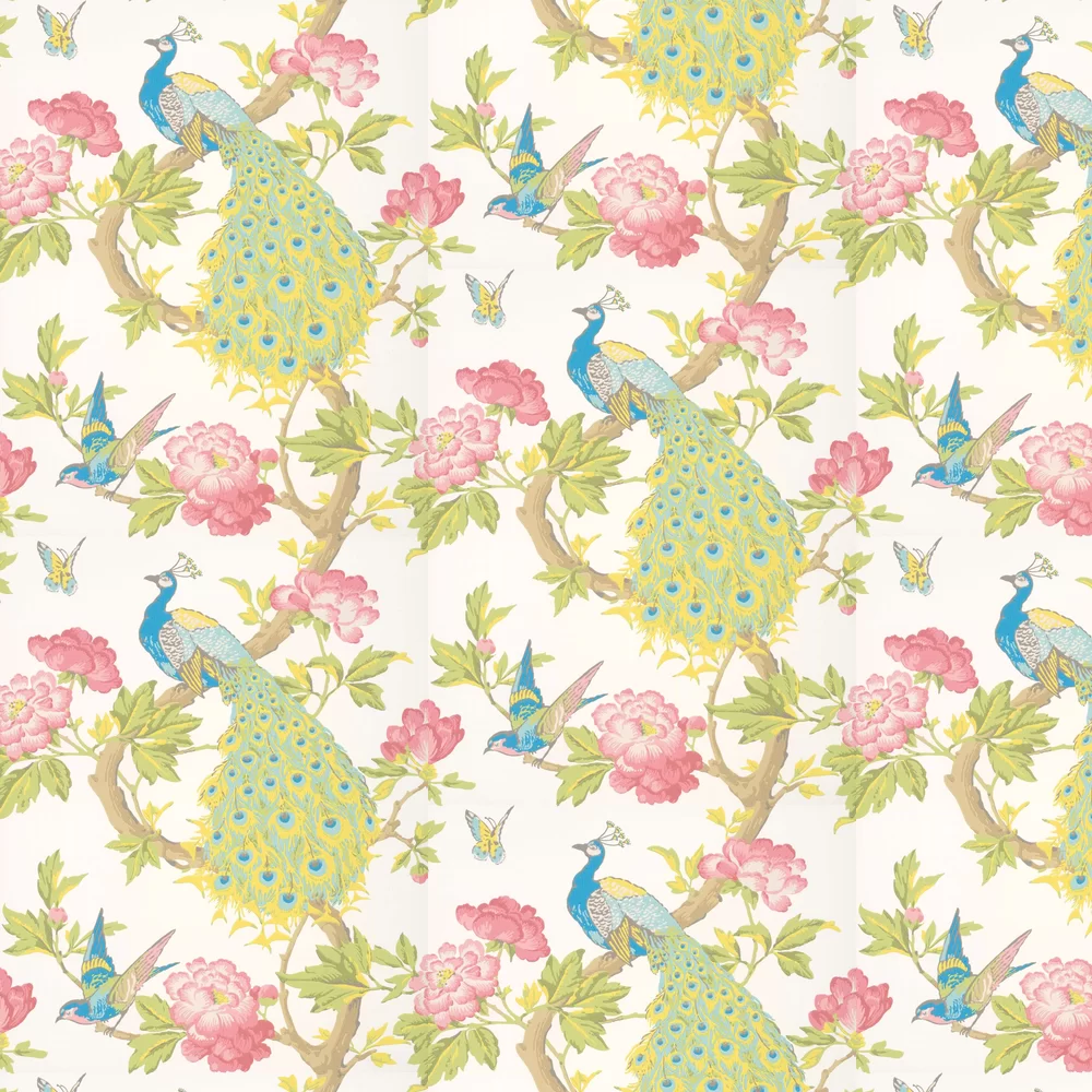 0245PABLANC - Pavona Wallpaper - Blanche - Little Greene