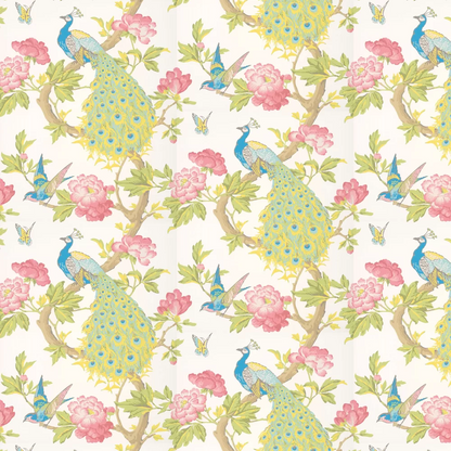 0245PABLANC - Pavona Wallpaper - Blanche - Little Greene