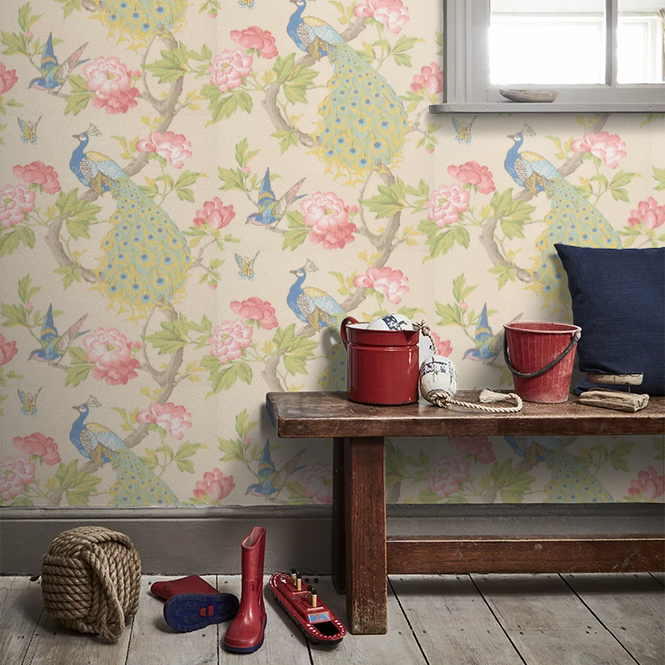 0245PAHAZEL - Pavona Wallpaper - Hazel - Little Greene