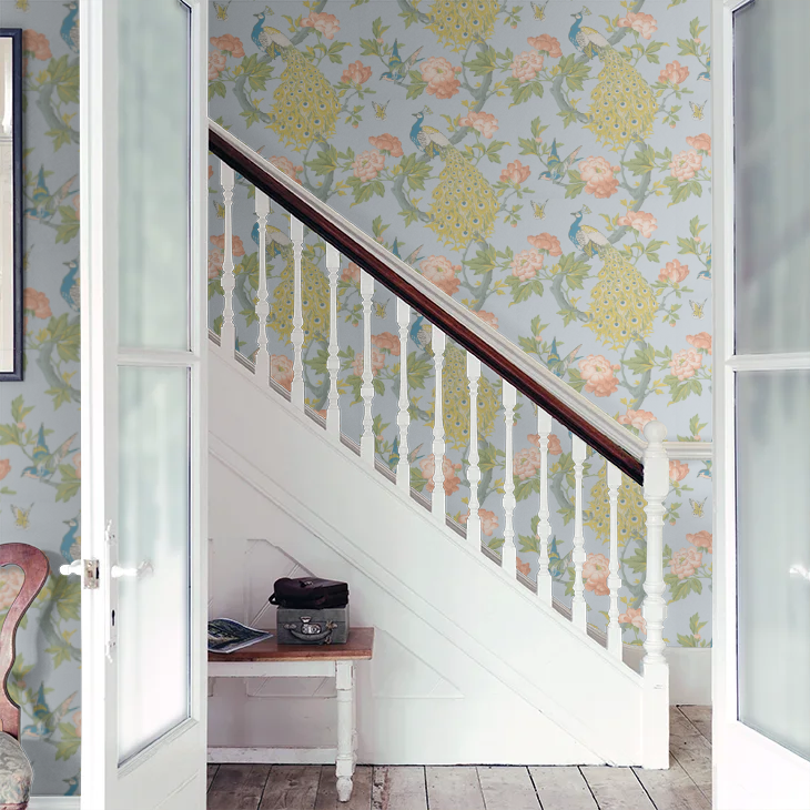 0245PASKYEZ - Pavona Wallpaper - Skye - Little Greene
