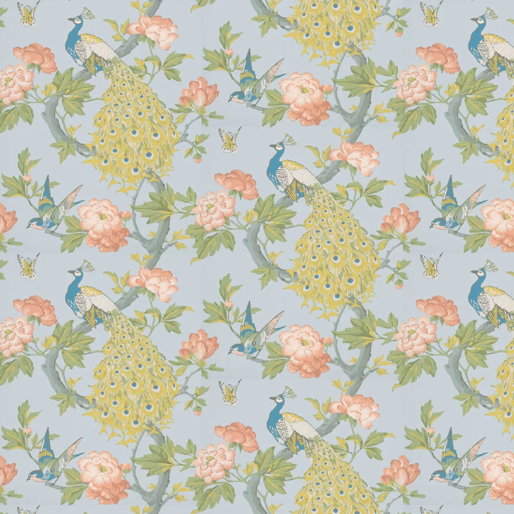 0245PASKYEZ - Pavona Wallpaper - Skye - Little Greene