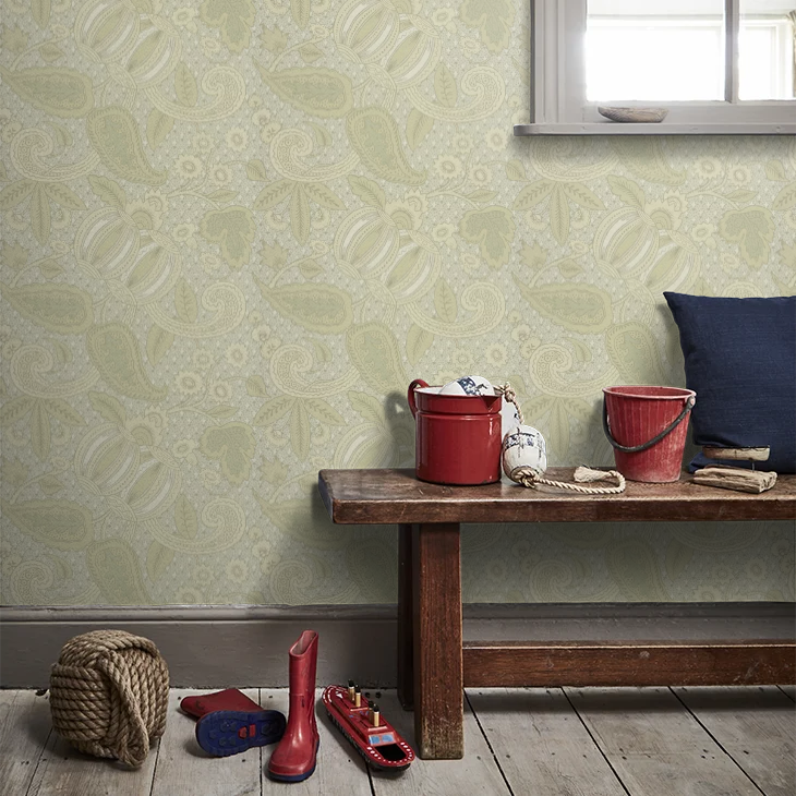 0245POGREEN - Pomegranate Wallpaper - Green Scale - Little Greene