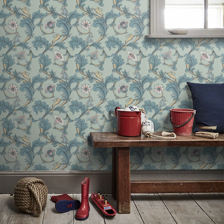 0245STARSEN - Stag Trail Wallpaper - Arsenic - Little Greene