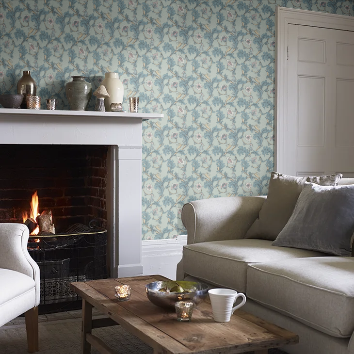0245STARSEN - Stag Trail Wallpaper - Arsenic - Little Greene