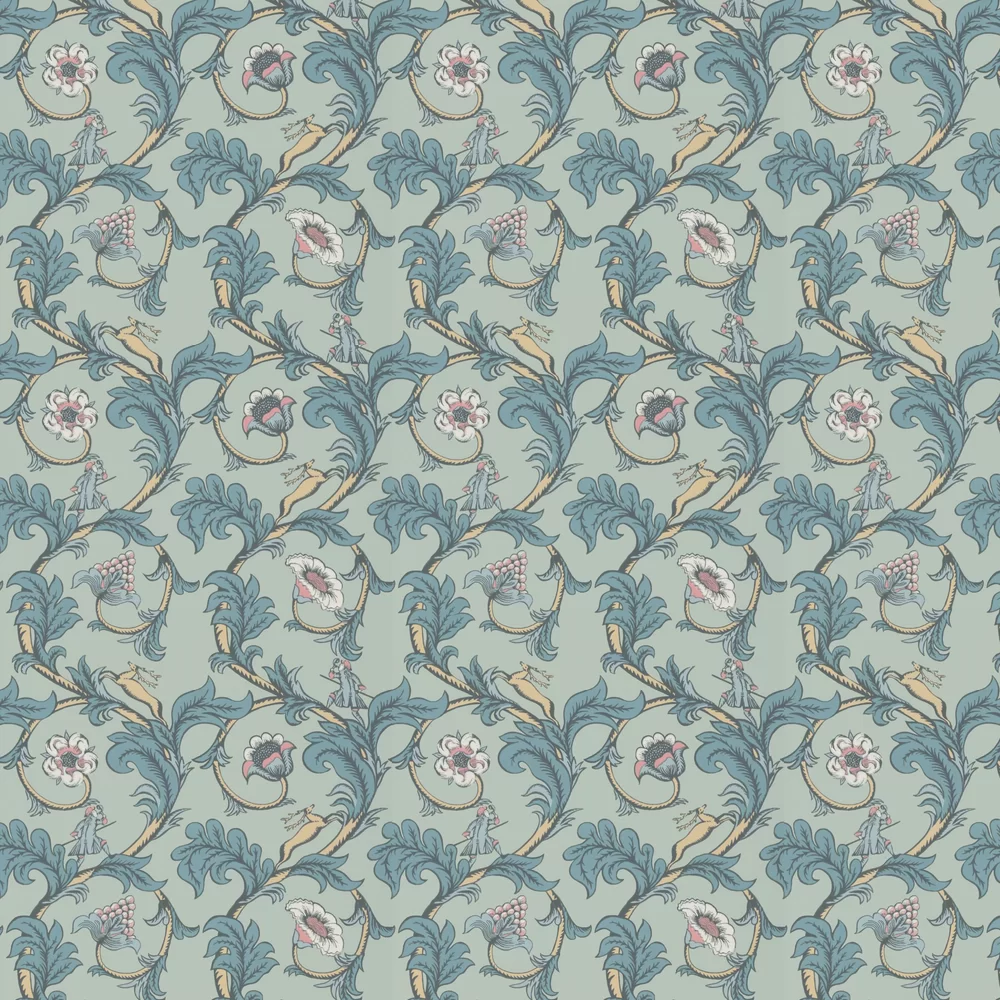 0245STARSEN - Stag Trail Wallpaper - Arsenic - Little Greene