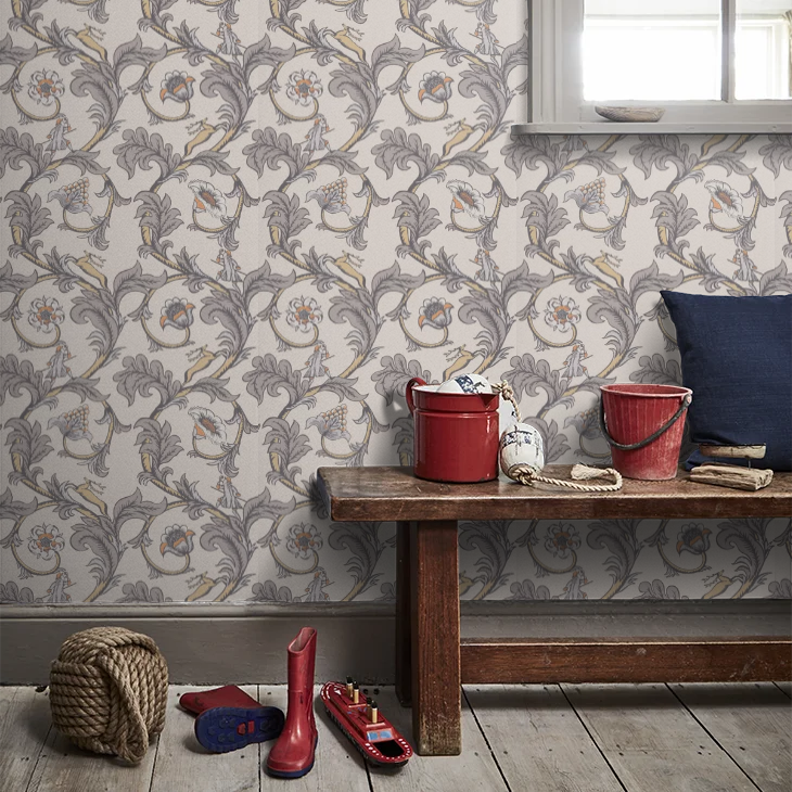 0245STSTERL - Stag Trail Wallpaper - Sterling - Little Greene