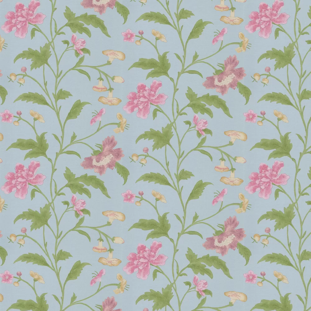 0247CHBLUEL - China Rose Wallpaper - China Blue - Little Greene