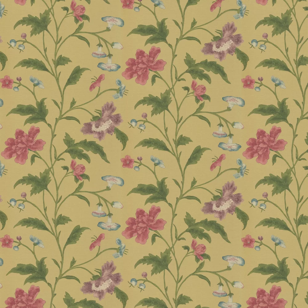 0247CHEMERA - China Rose Wallpaper - Yellow Gold - Little Greene