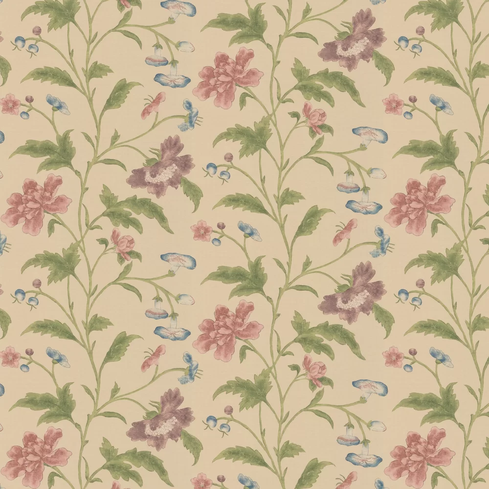 0247CHSAGEZ - China Rose Wallpaper - Cream - Little Greene