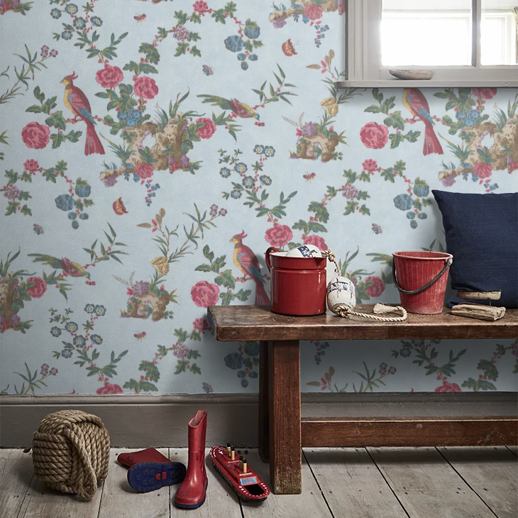 0247DAAZURE - Darwin Wallpaper - Azure Blue - Little Greene