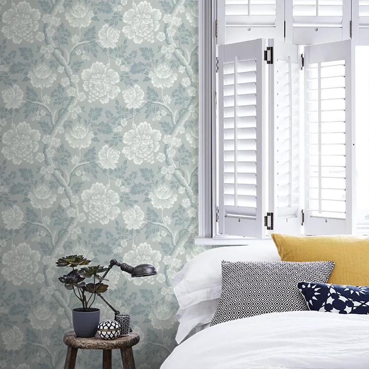0247GUCLOUD - Gustav Wallpaper - Cloud - Little Greene